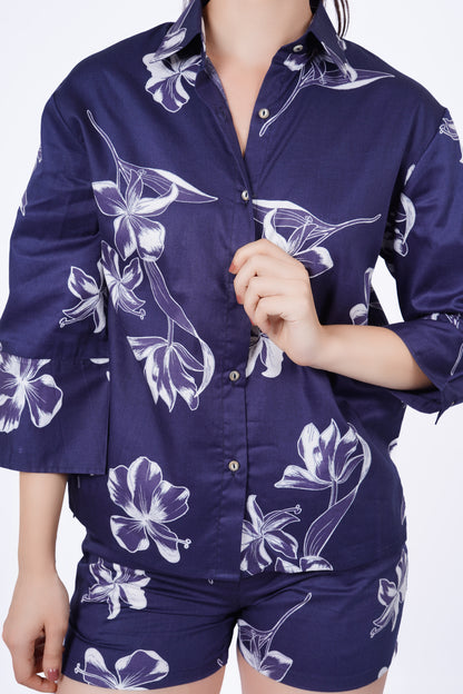 Elegant floral printed Co-ord - Oversized