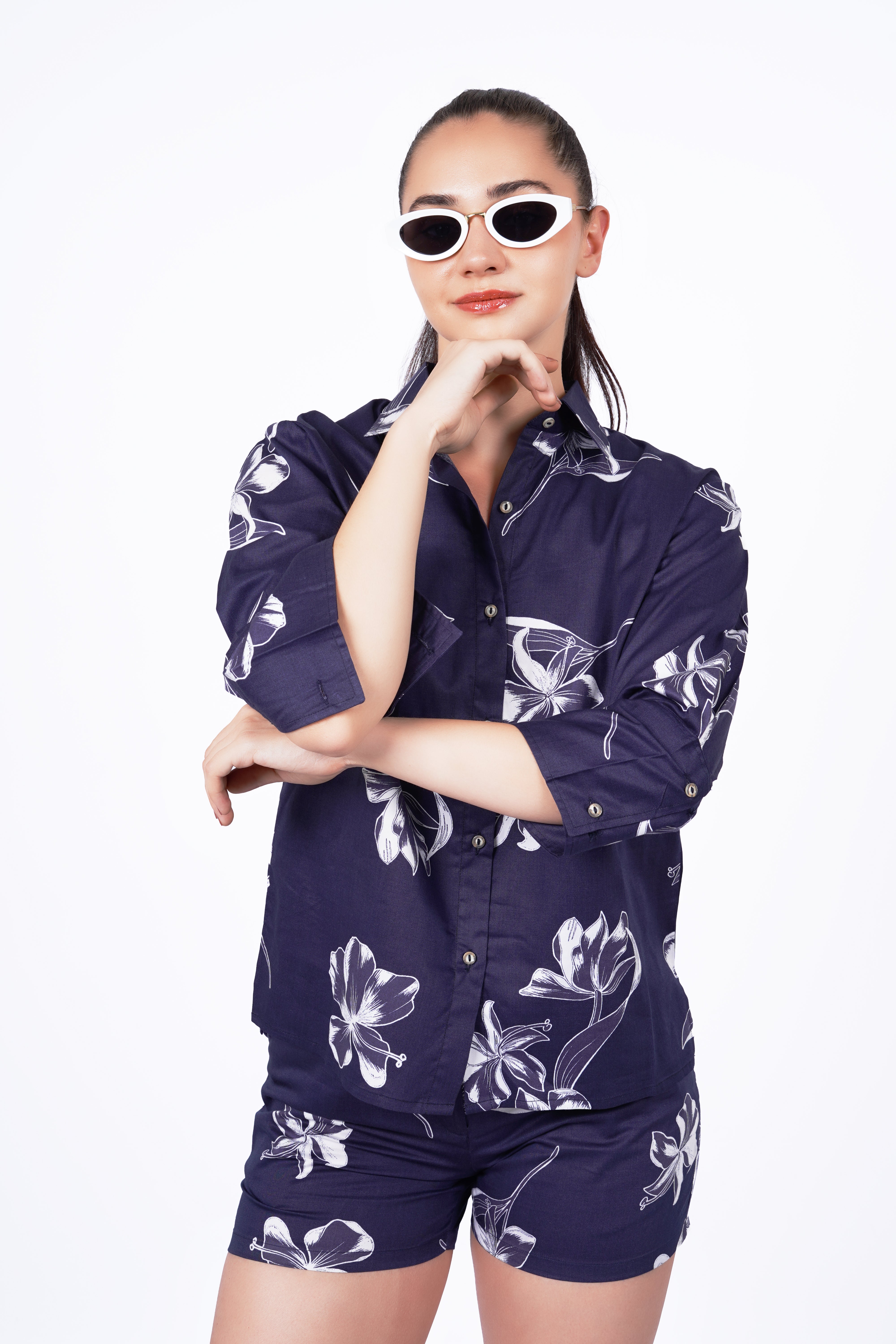 Elegant floral printed Co-ord - Oversized