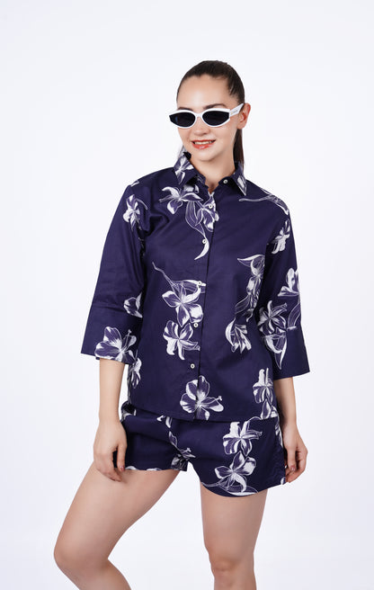 Elegant floral printed Co-ord Set - Regular