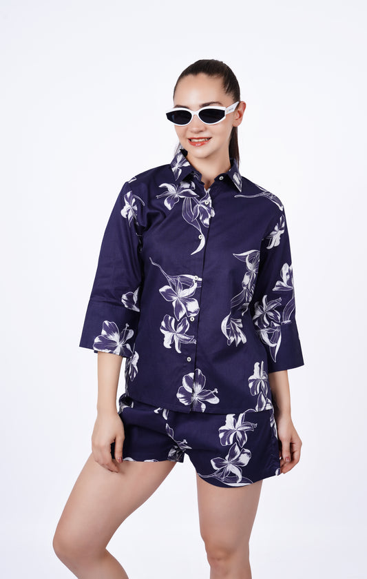 Elegant floral printed Co-ord Set - Regular