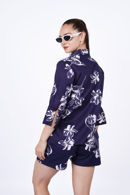 Elegant floral printed Co-ord Set - Regular