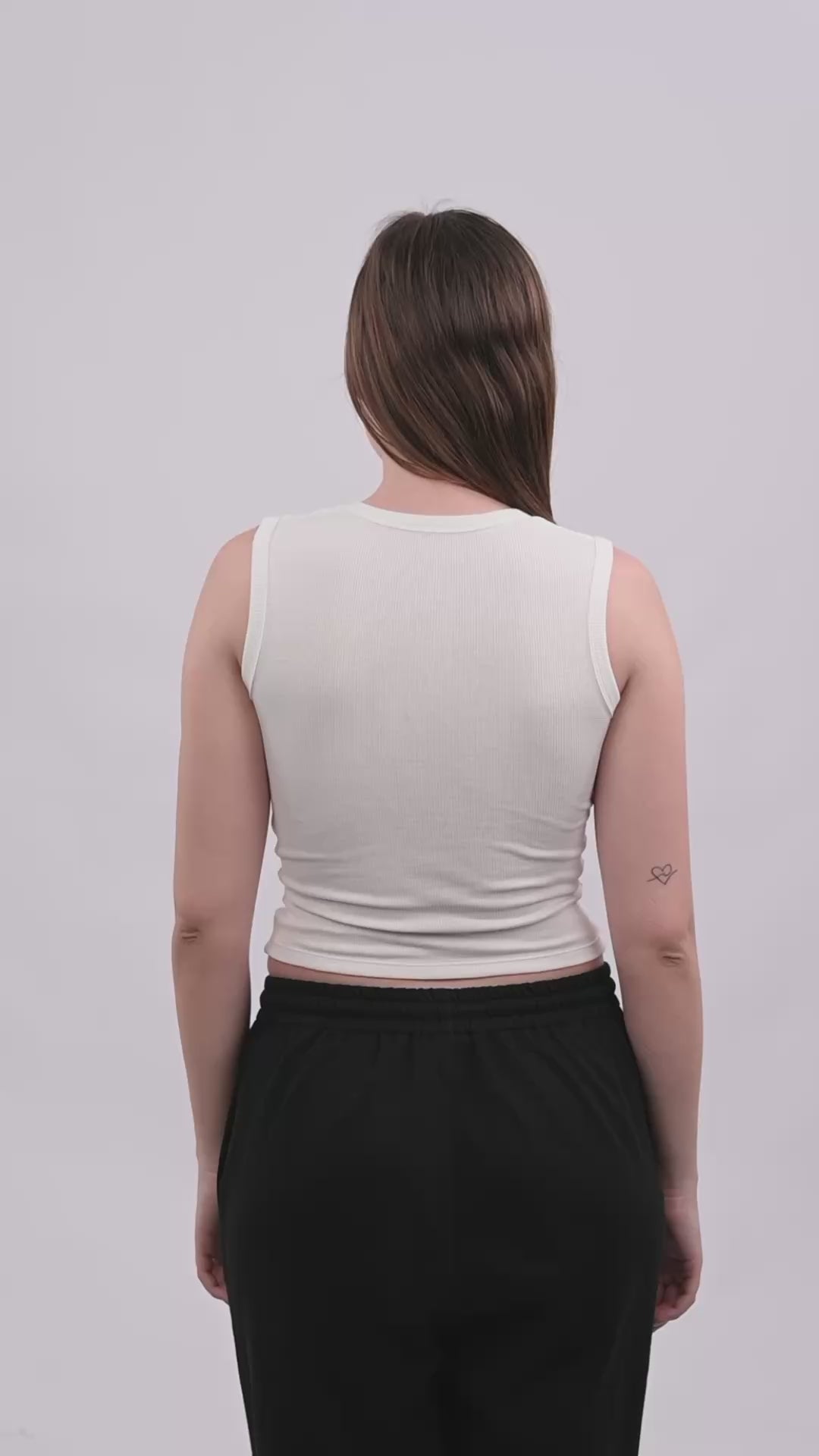 Rib Knit Tank - White