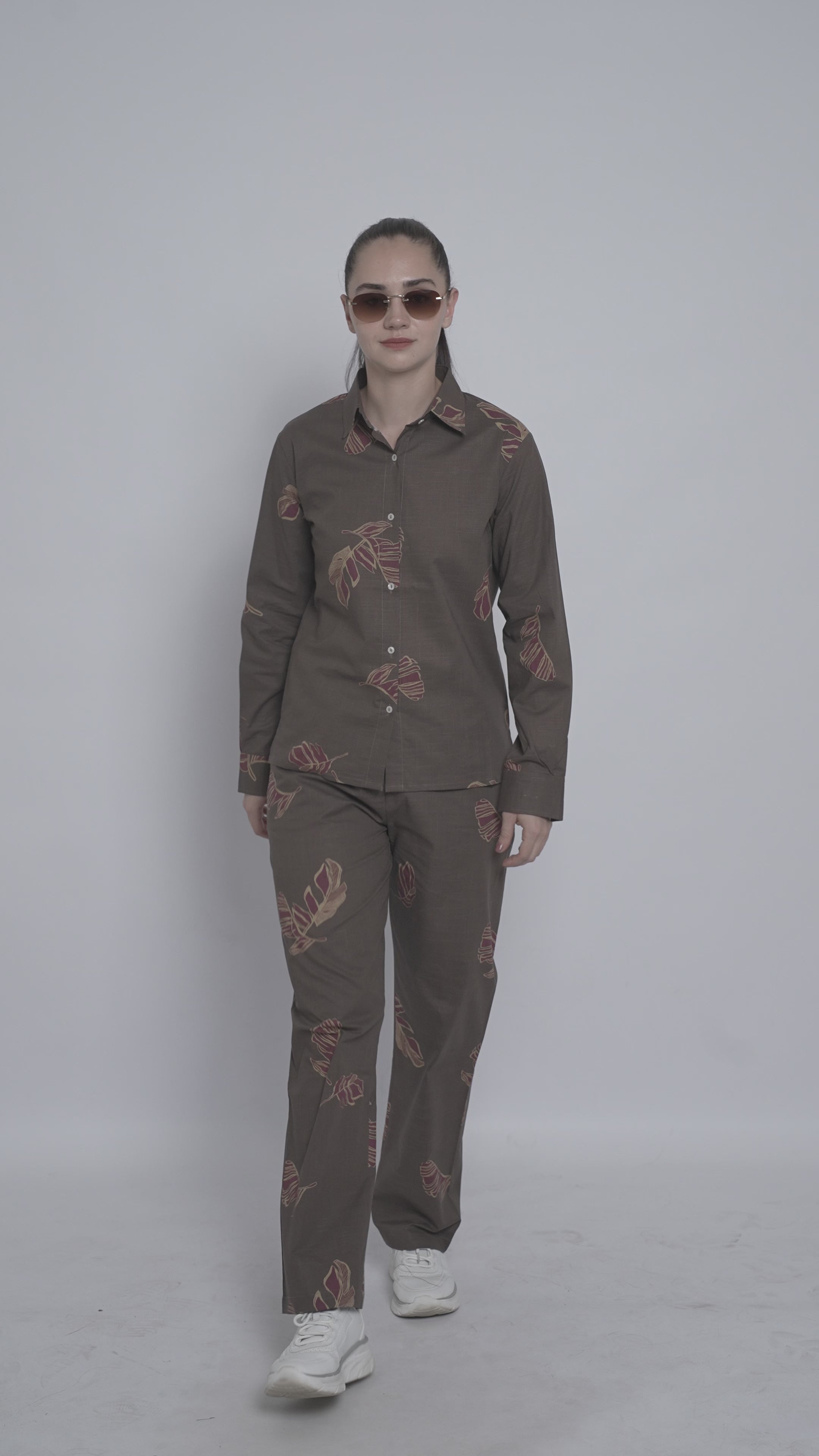 Bloom Brown Co-ord Set - Regular Fit