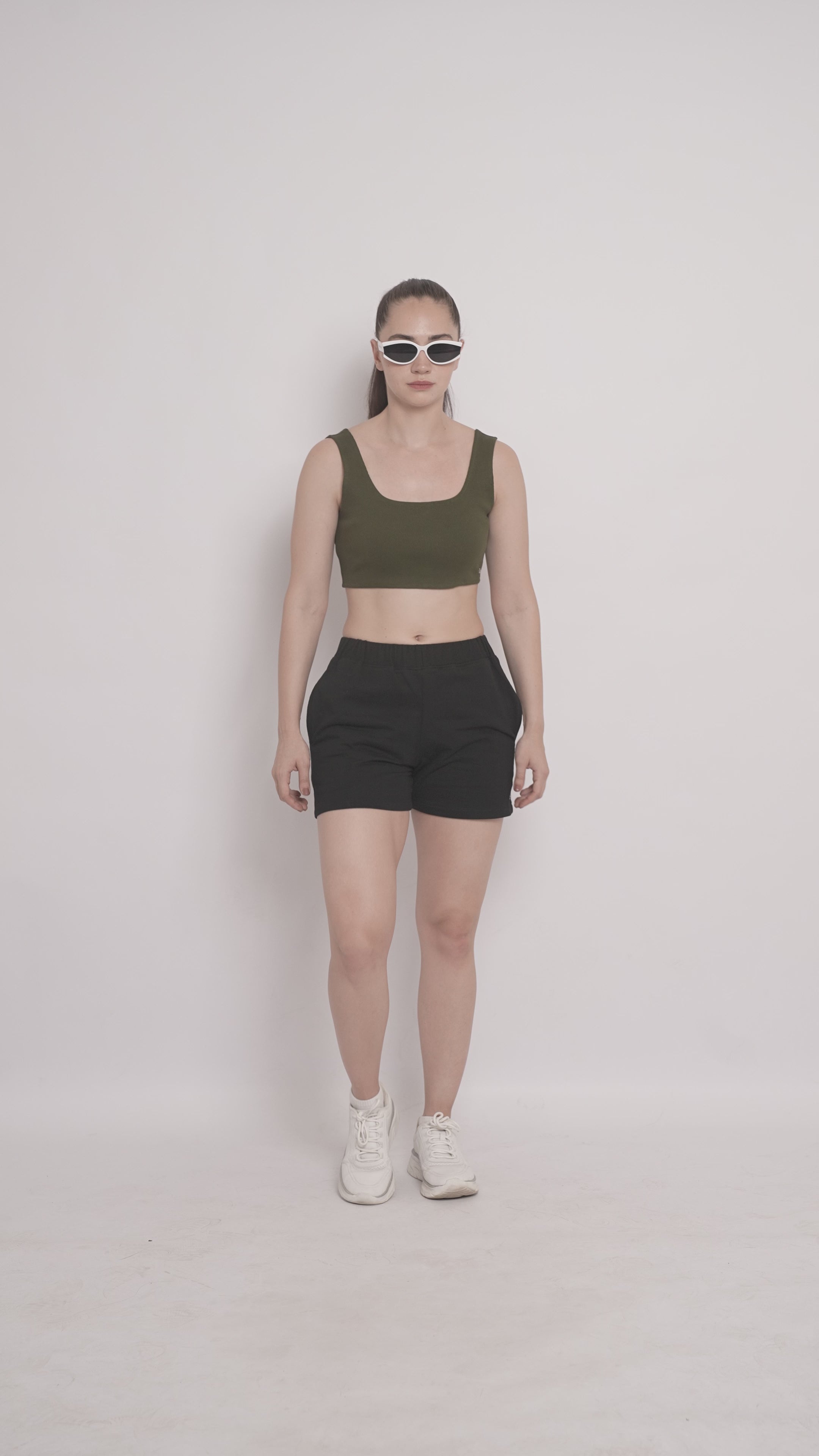 Cropped Crop Top - Green