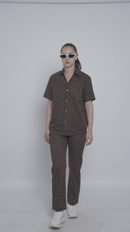 Animal Print Shirt - Half Sleeve