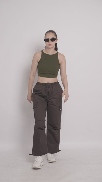 High Shoulder Top - Green