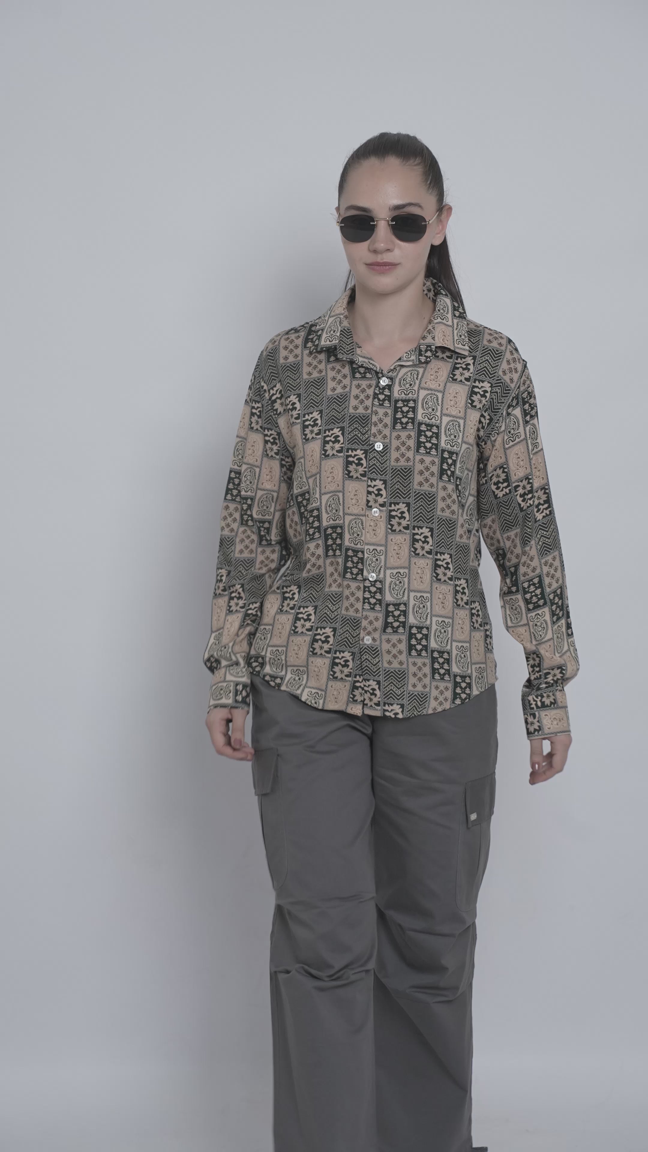 Geometric Floral Shirt